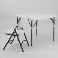 Tableau en aluminium et chaise en plastique portatifs en aluminium Tableau